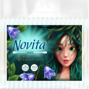 Ватні палички Novita Soft Mavka, 160 шт (у поліетиленовому пакеті)